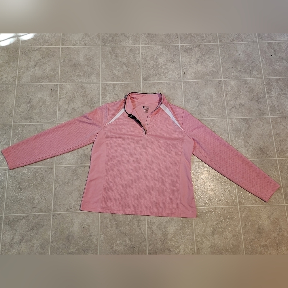 Izod Womens (XL) Cool FX Pink X-treme Function Golf Long Sleeve Shirt Sport
